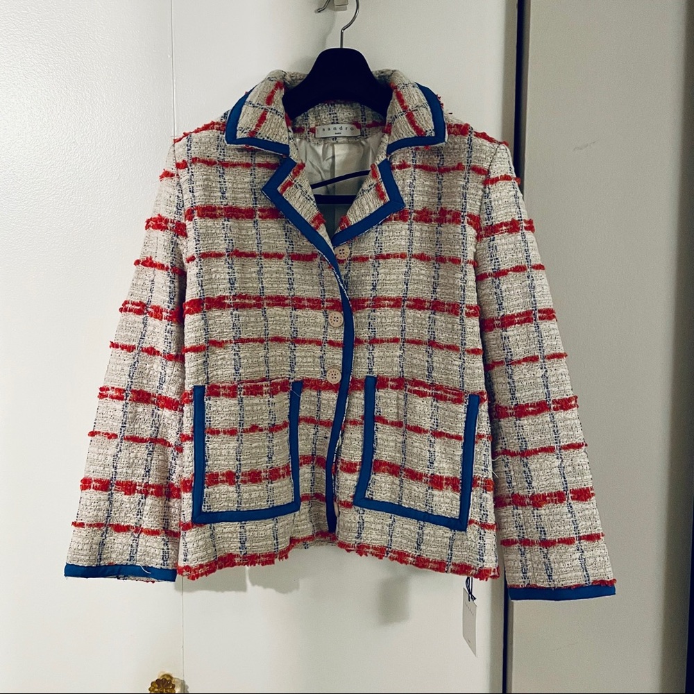 SANDRO Idaline tweed blazer NWT